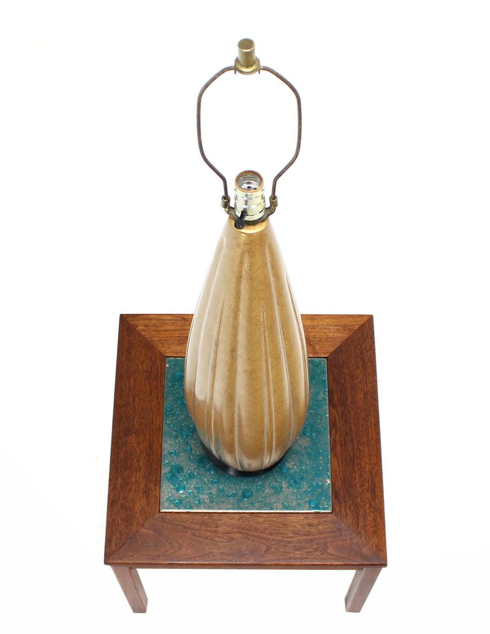 EstablishedLines Midcentury 37" Tall Carved Gilt Vegetable Squash Shape Table Lamp circa 1970s