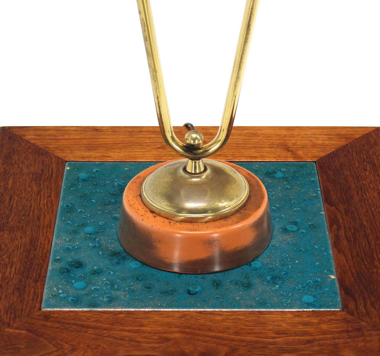 EstablishedLines Sculptural Bent Brass Tube Paper Clip Shape Table Lamp Fontana Arte Style MINT