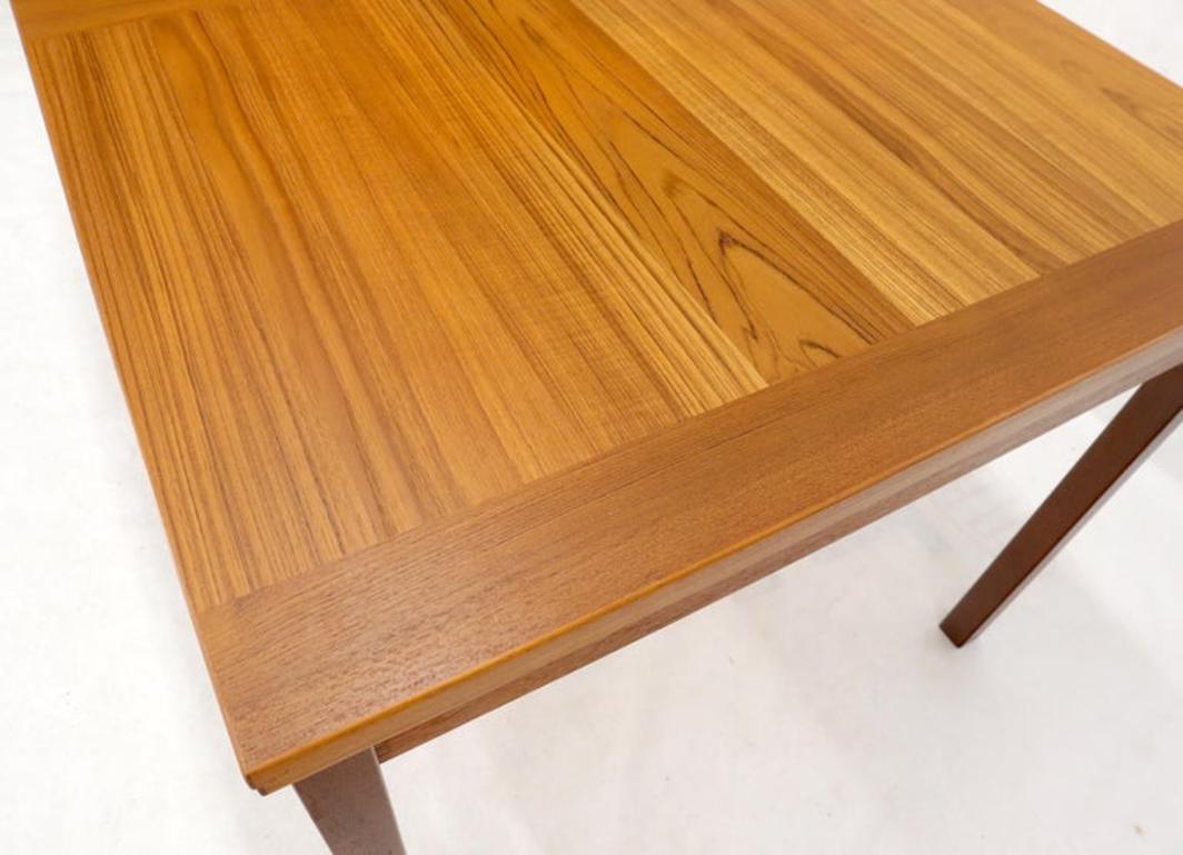 Danish Mid-Century Modern Teak Refectory Dining Table Leaves