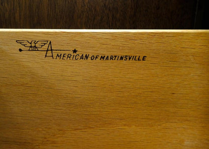 Mid Century American Walnut Gentleman's Chest Dresser w/ Two Doors Compartment