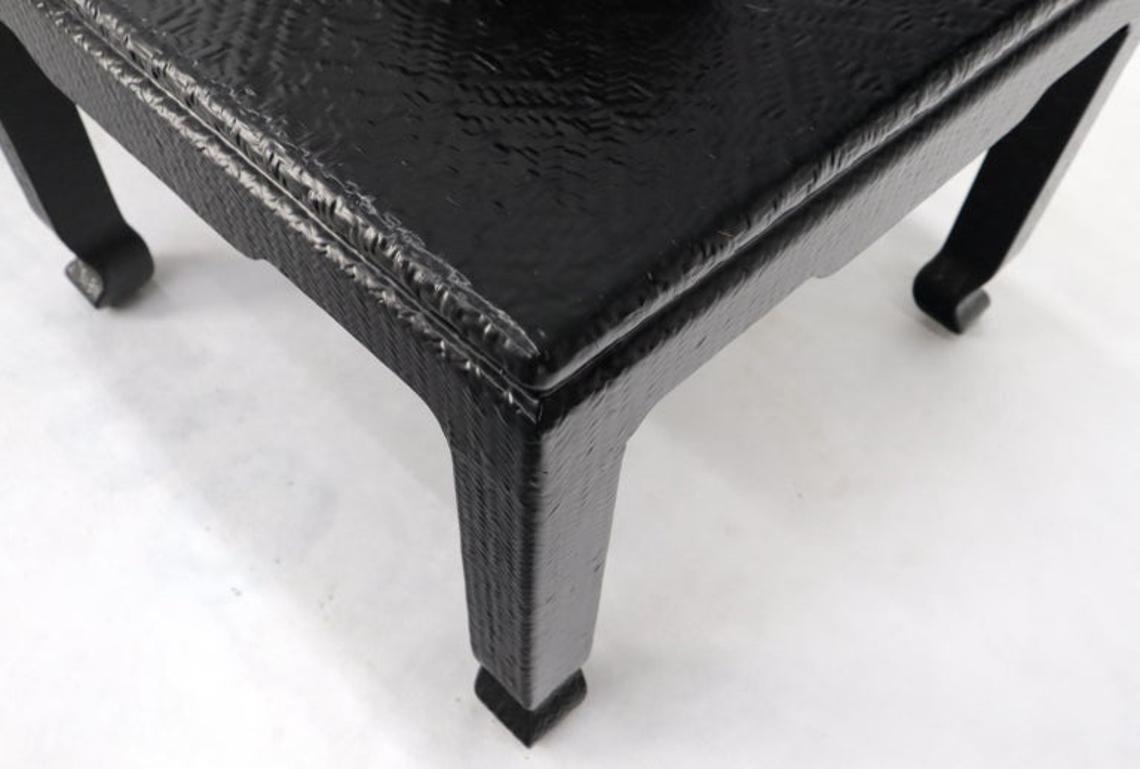 Mid-Century Modern Cloth Wrapped Square Side End Table