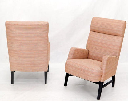 Pair of mid-century modern tall backs lounge chairs