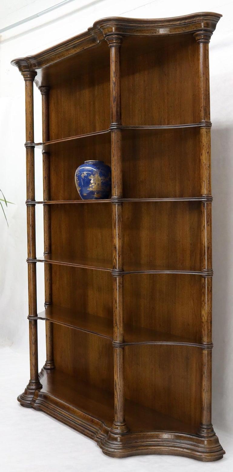 Large Oversize Figural Country French Style Open Bookcase with Spindles