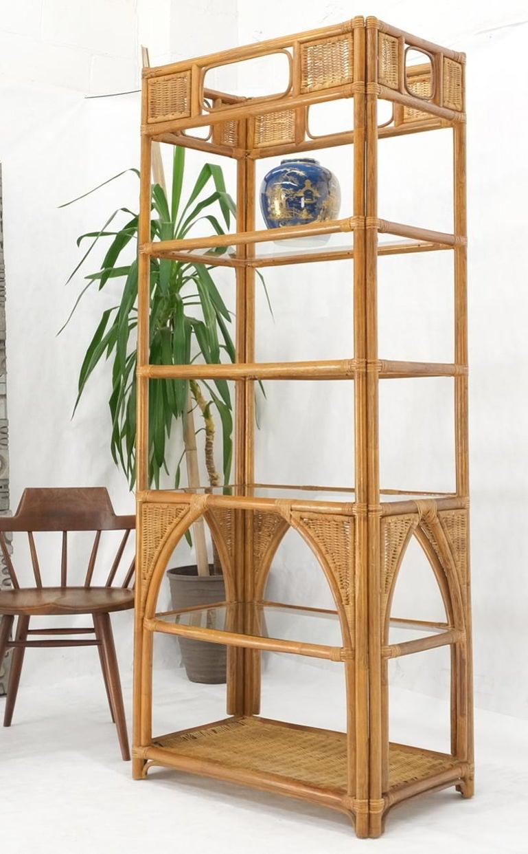 Bamboo Rattan Decorative Shelf Etagere