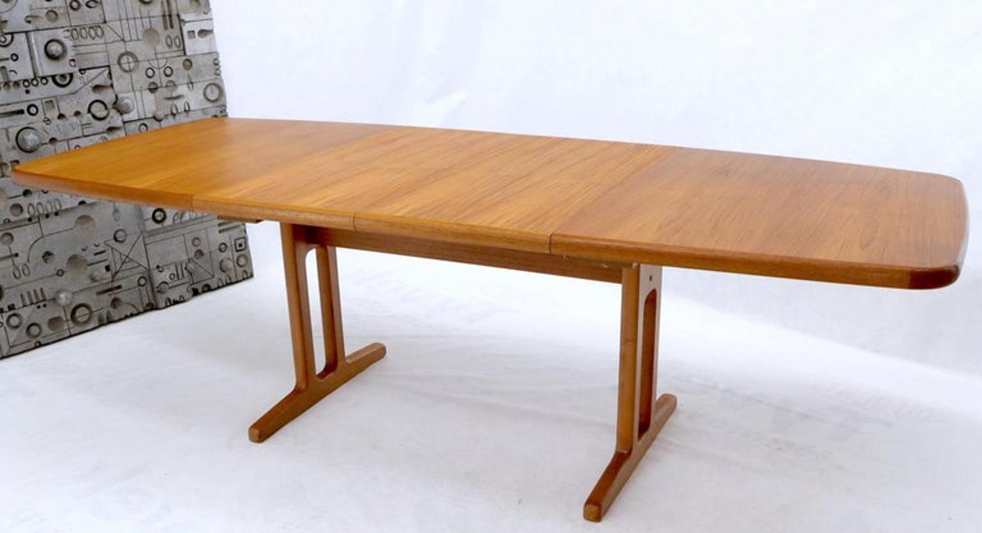 Danish Teak 2 Self Containing Extension Boards Dining Table