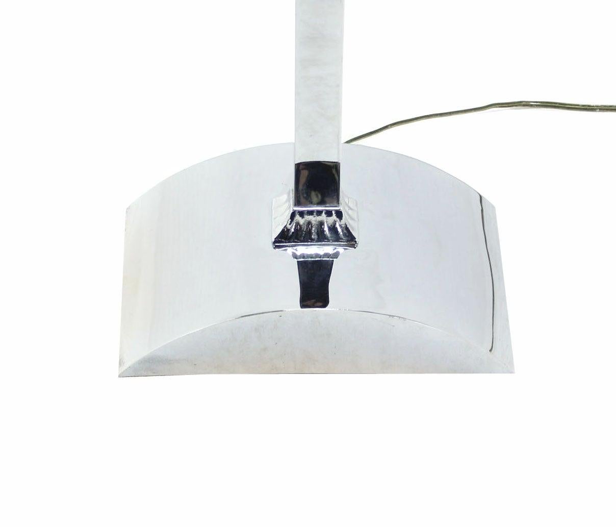 EstablishedLines Polished Chrome Mid Century Modern Floor Lamp Torchere Dimer Mint!