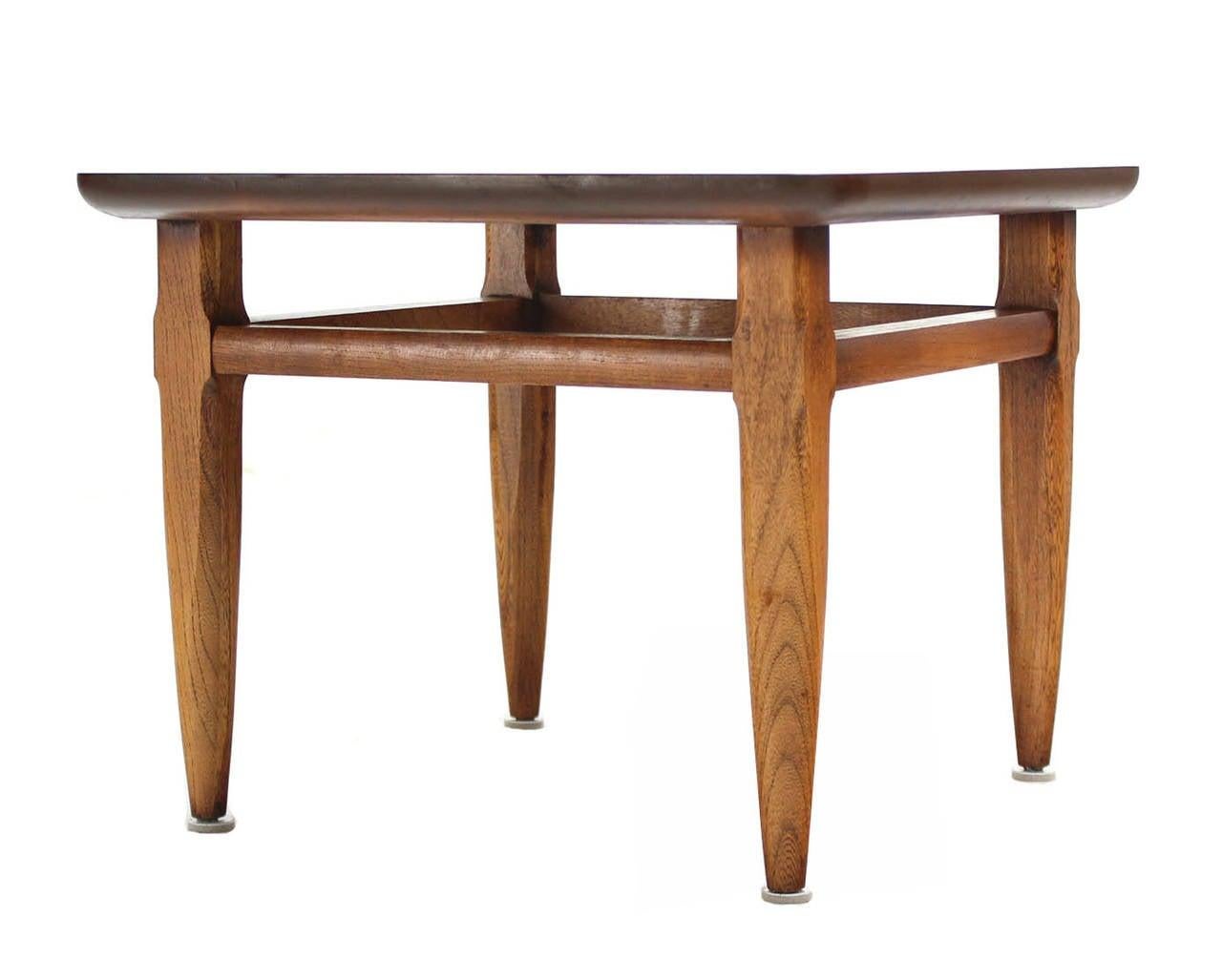 EstablishedLines Set 3 Three American Burl Walnut Square End Side Occasional Tables Stands MINT!