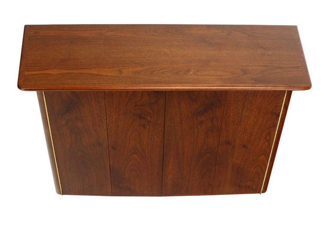 EstablishedLines Pair HANGING Walnut Mid-Century Danish Modern Floating Dressers Console Cabinets