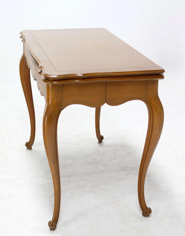 EstablishedLines French Provincial Flip Top Console Dining Table w/ Three Leaves Extensions MINT!