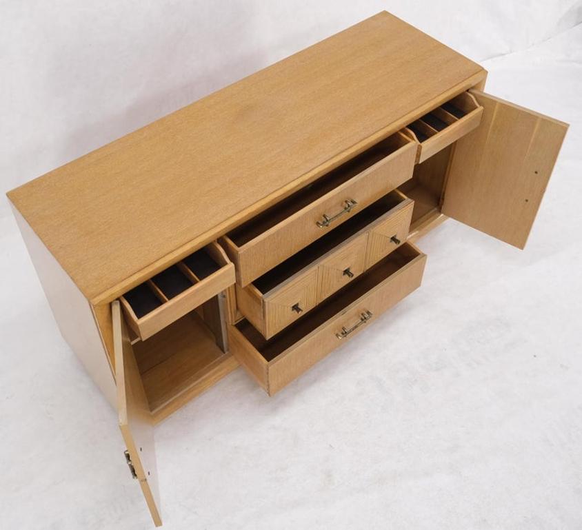 Cerused Oak Mid Century Credenza Sideboard Dresser Cabinet Buffet