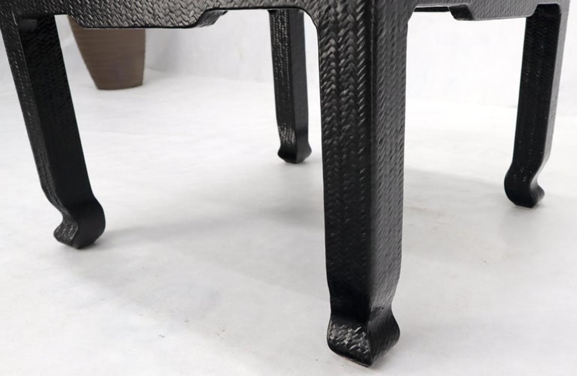Mid-Century Modern Cloth Wrapped Square Side End Table