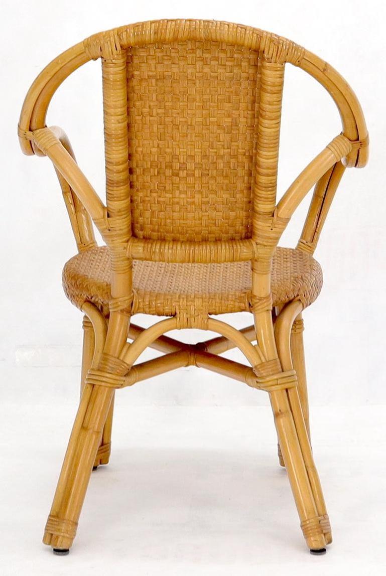 Bendt bamboo rattan desk arm chair