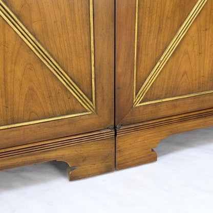 Baker Double Doors Compartments Long Credenza Sideboard Buffet Cabinet MINT!