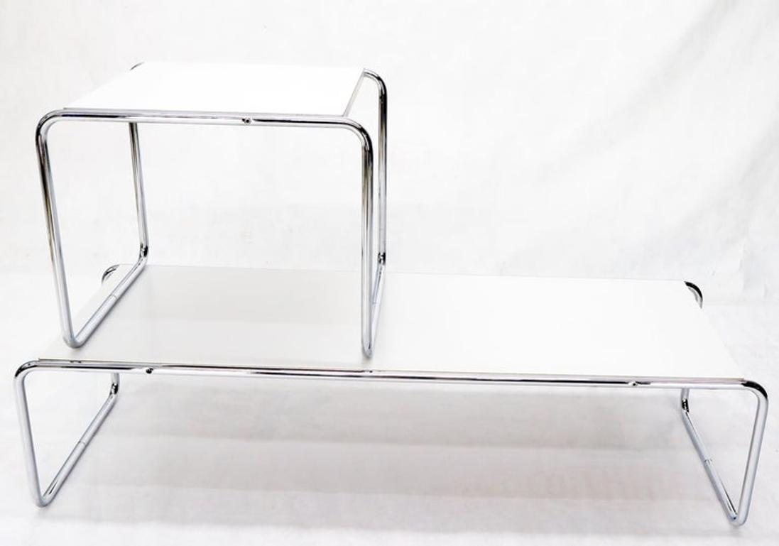 Marcel Breuer Set of Nesting Rectangle Coffee and Side Table Stendig, Finland