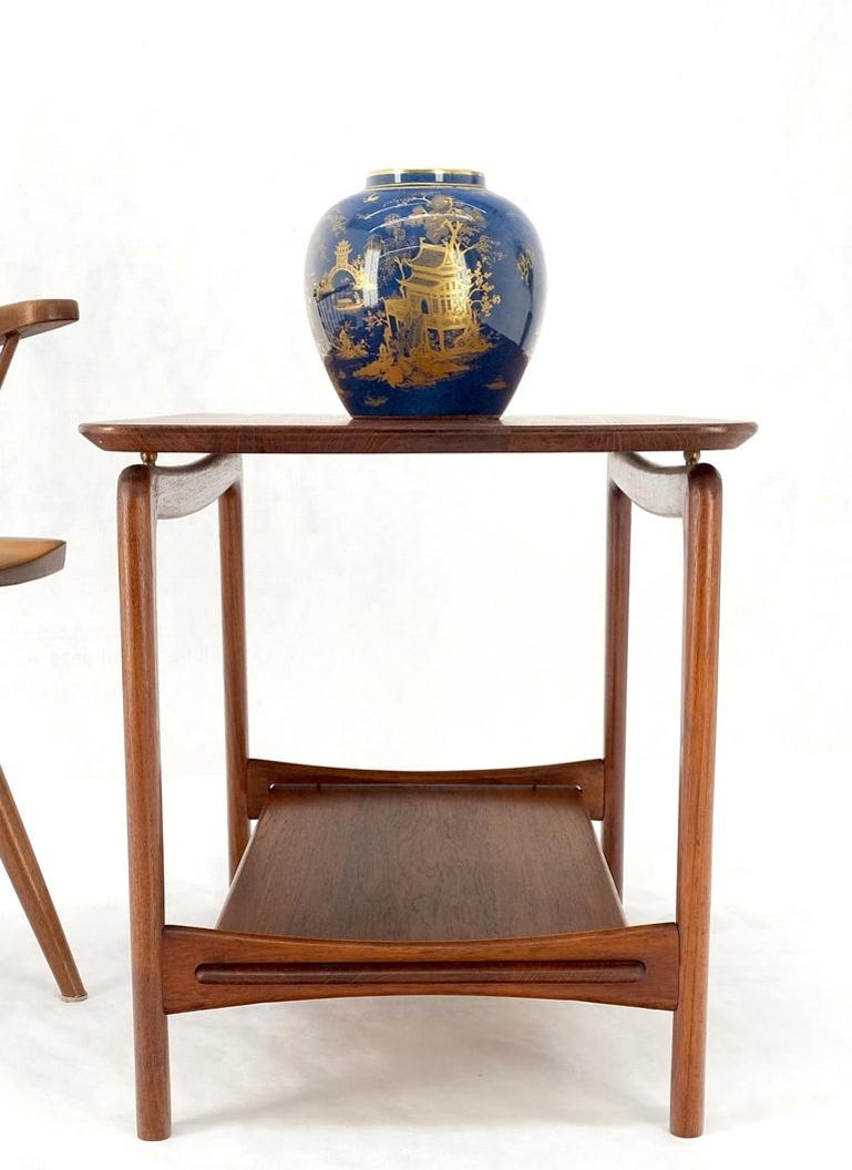 Solid Teak Danish Mid Century Modern Side End Table by John Stuart MINT Stunning