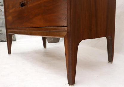 Oiled Walnut Mid-Century Modern High Chest 4 Drawers Dresser