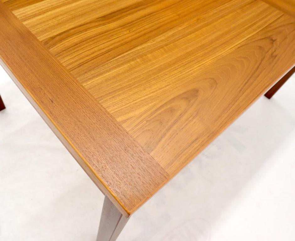 Danish Mid-Century Modern Teak Refectory Dining Table Leaves