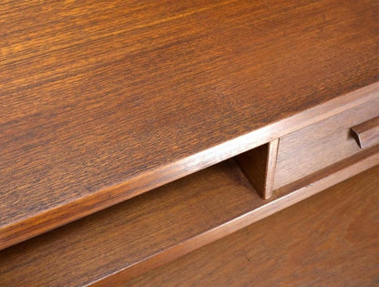 Danish Mid-Century Modern Teak Pull Out Secretary Desk Chest of Drawers Dresser