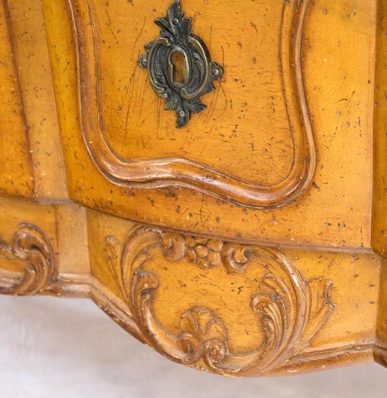Pair Country French Bombay Shape Three Drawers Dressers Commodes Chests 3 Drawer