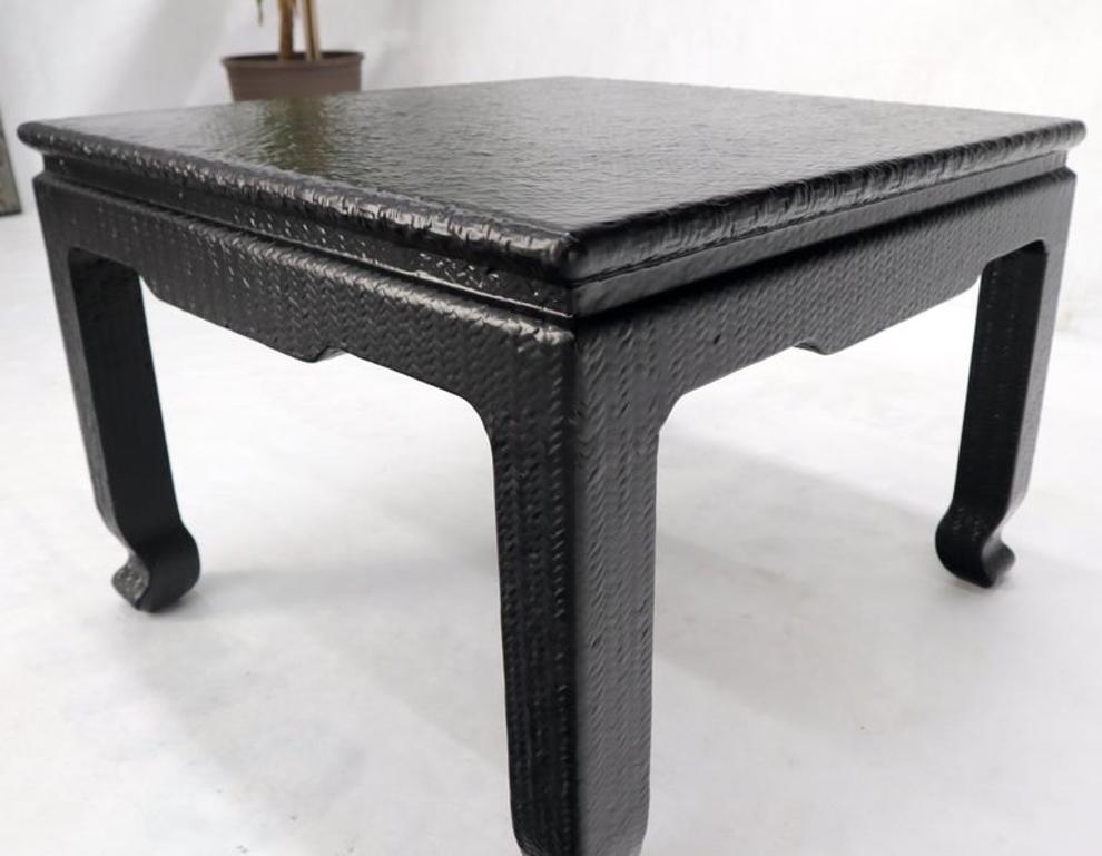 Mid-Century Modern Cloth Wrapped Square Side End Table