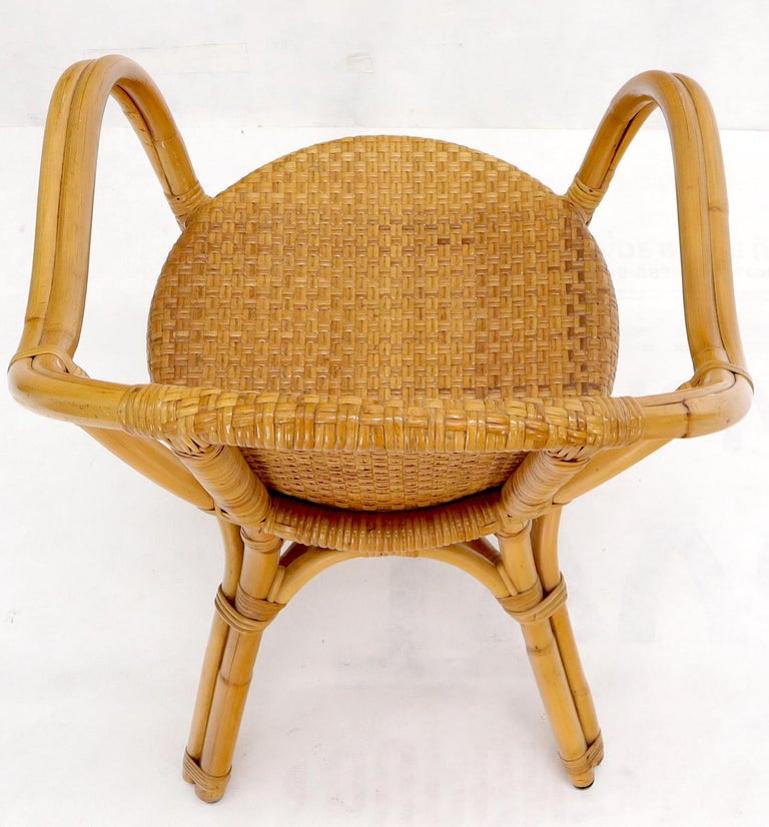 Bendt bamboo rattan desk arm chair