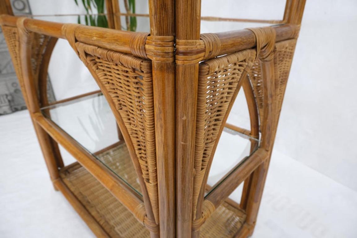 Bamboo Rattan Decorative Shelf Etagere