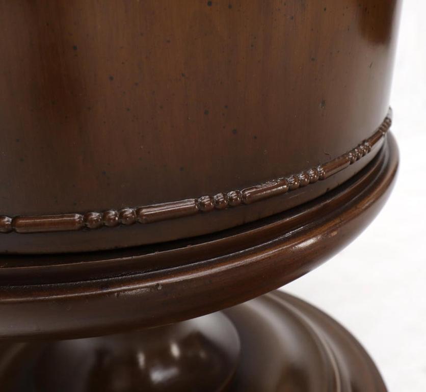 Pair of Round Barrel Shape One Door Compartment End tables Night Stands