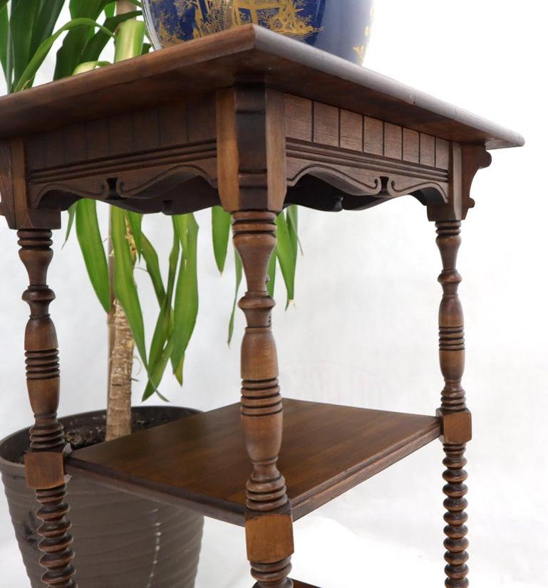 Victorian Square Three-Tier Stand Corner Lamp Occasional Table Stand