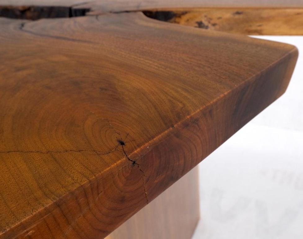 Oversize Live Edge Dining Farm Conference Solid Oiled Walnut Table