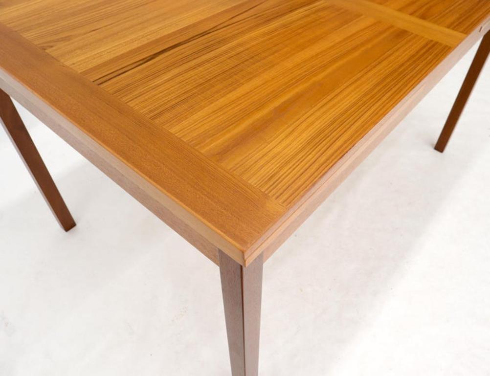 Danish Mid-Century Modern Teak Refectory Dining Table Leaves