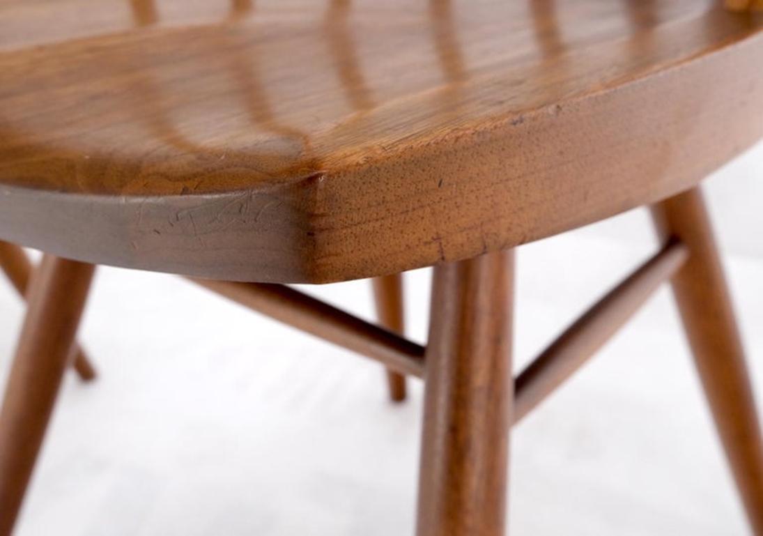 Set of 6 Oiled Walnut Spindle Back Dining Chairs by George Nakashima