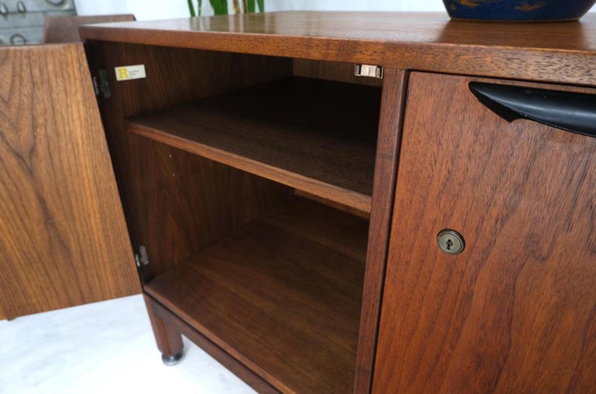 Jens Risom Small One Double Door Compartment Credenza Cabinet Adjustable Shelves