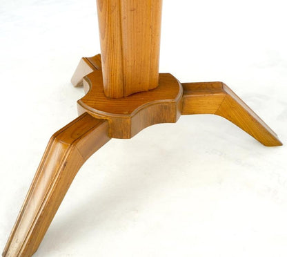 Swedish Mid-Century Modern Burl Wood Tri Legged Side End Table Stand 1949 Mint!