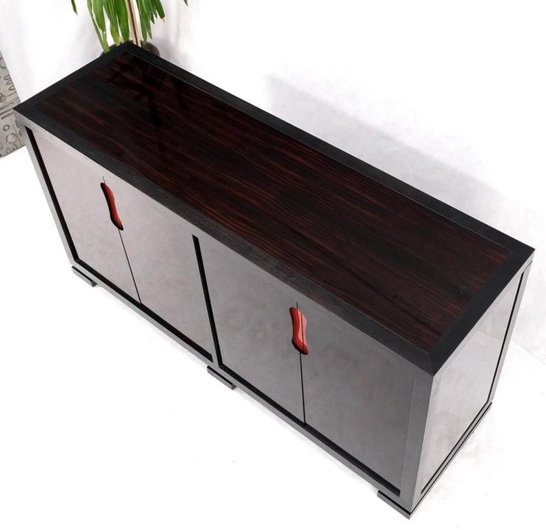 Christian Liaigre Holly Hunt Rosewood Ebonized Trim 4 Door Compartment Credenza