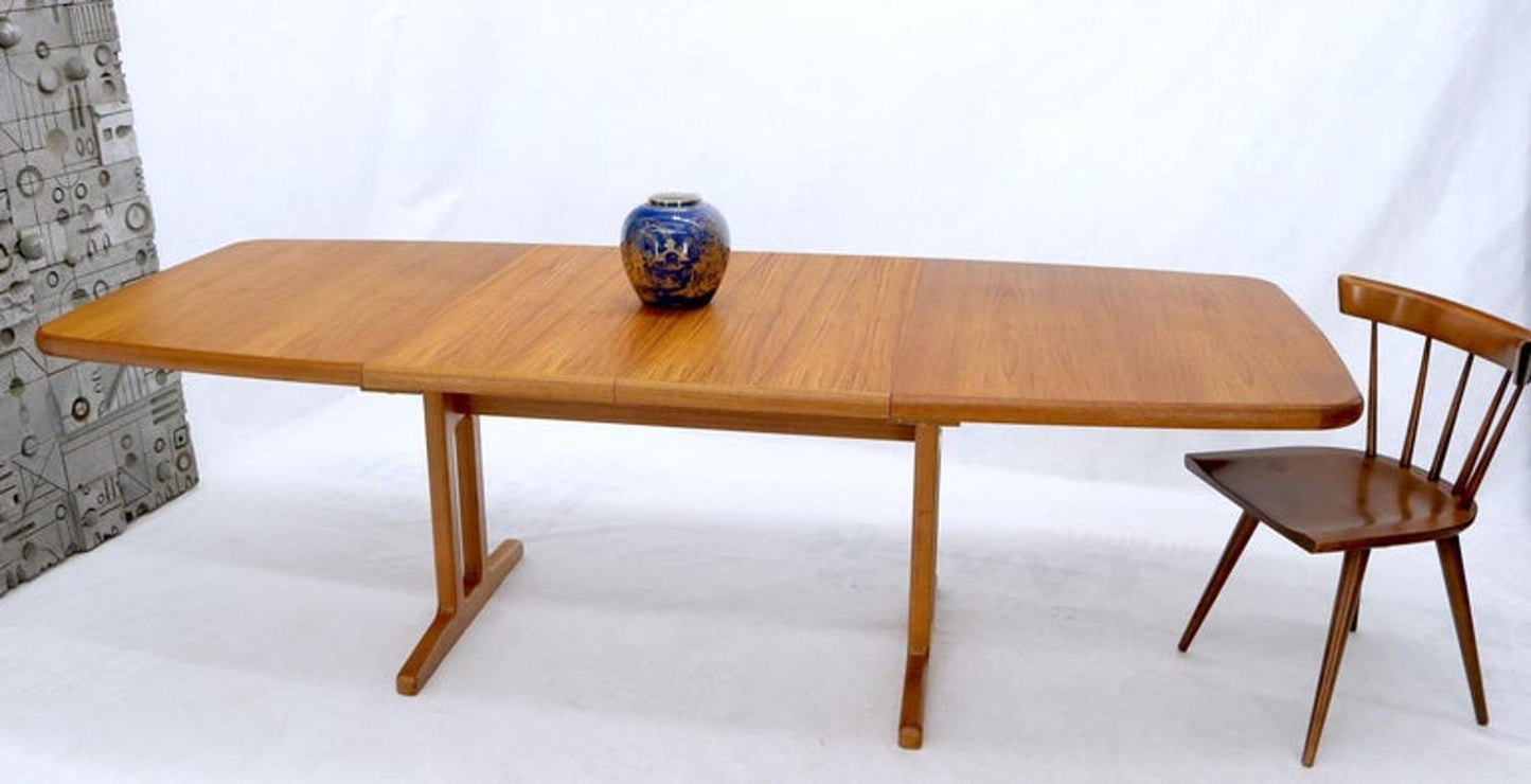 Danish Teak 2 Self Containing Extension Boards Dining Table