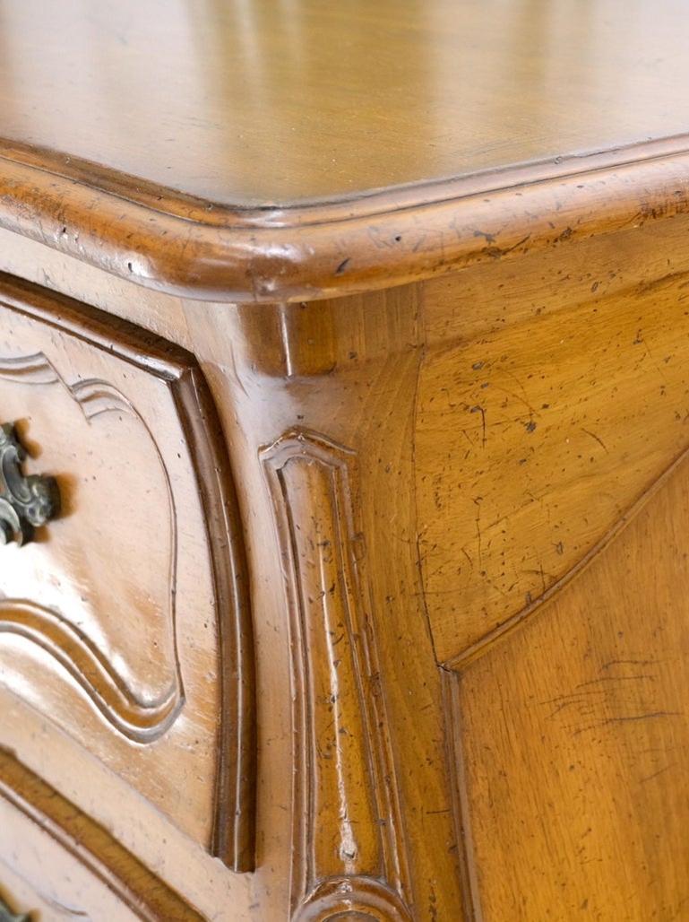 Pair Country French Bombay Shape Three Drawers Dressers Commodes Chests 3 Drawer