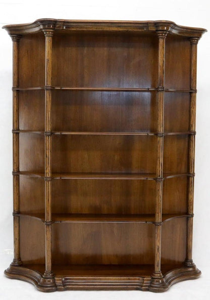 Large Oversize Figural Country French Style Open Bookcase with Spindles
