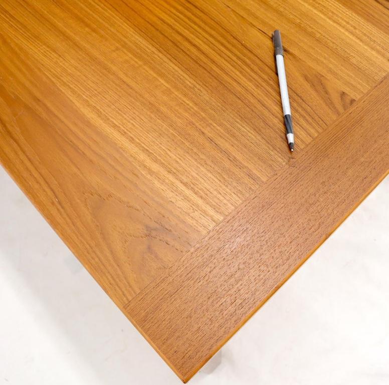 Danish Mid-Century Modern Teak Refectory Dining Table Leaves