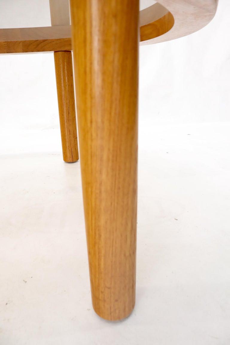 Danish Mid-Century Modern Oval Coffee Table with Smoked Glass Top