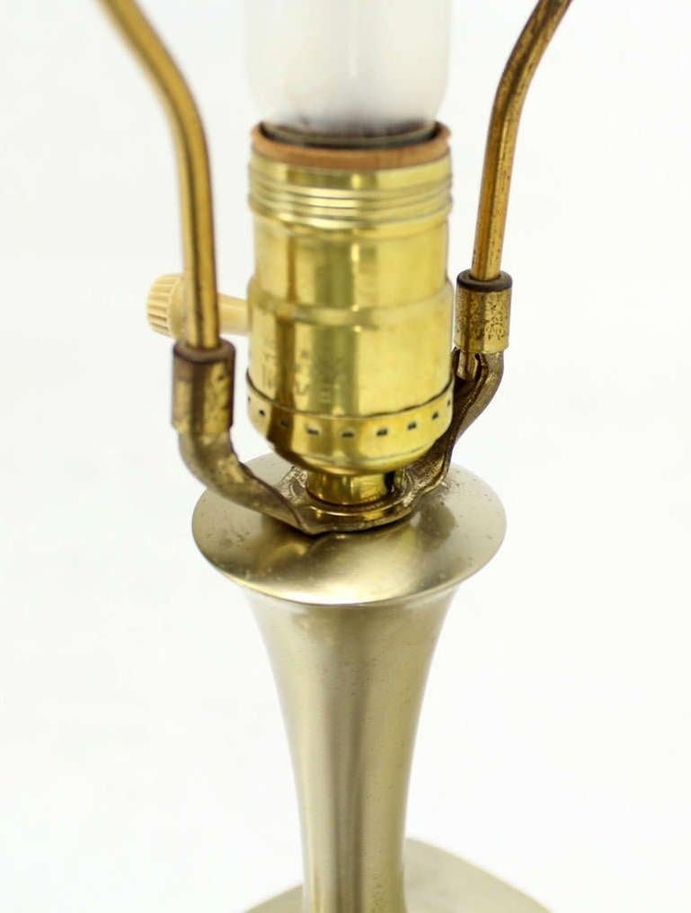EstablishedLines Mid-Century Modern Art Nouveau Revival Style Cast Metal Base Table Lamp MINT!