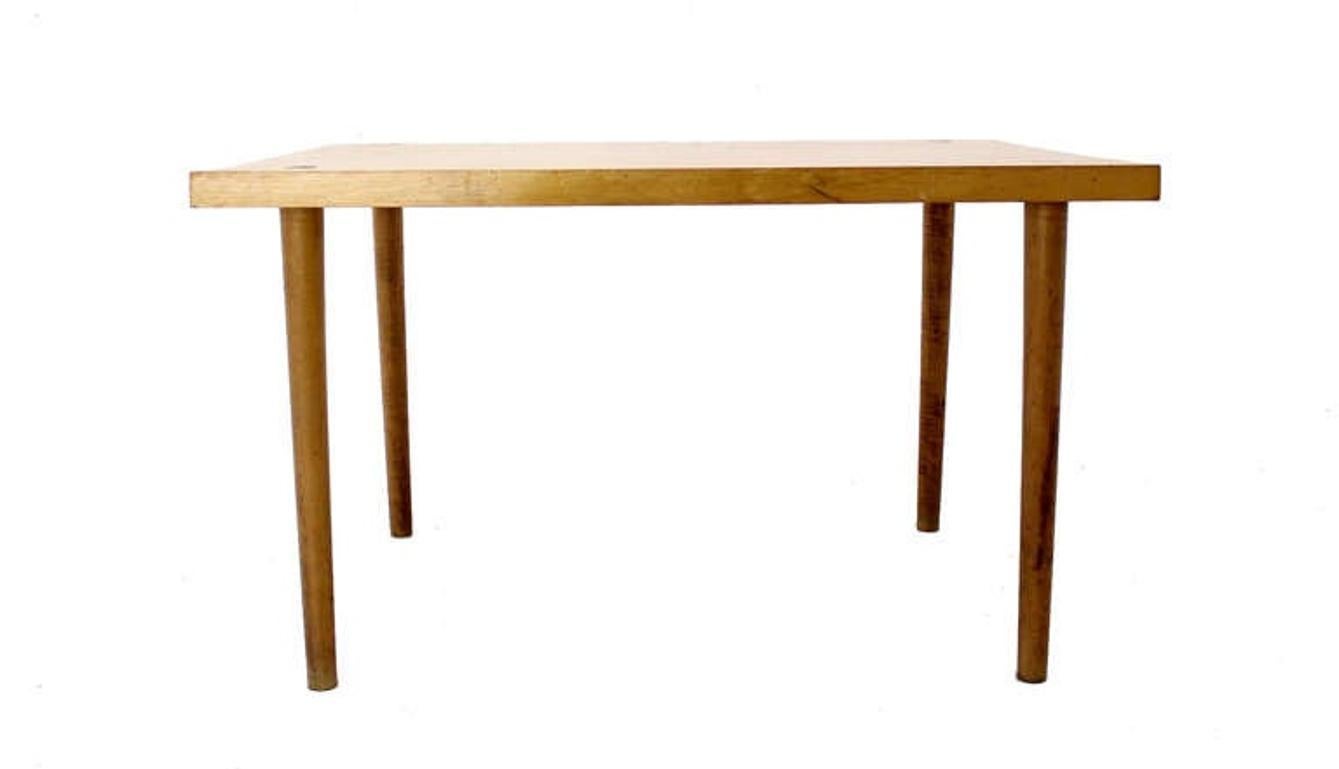 Solid Maple 2" Thick Butcher Block Top Tapered Dowel Legs Writing Dining Table