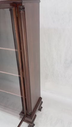 EstablishedLines Mahogany 2 Door Chippendale Style Carved Ball & Claw Feet Rope Edge Bookcase