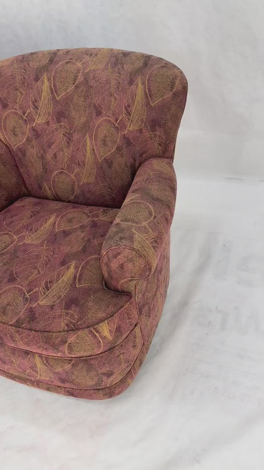 EstablishedLines Pair Barrel Round Back Swivel & Rocking-Gliding Tub Lounge Chairs Baughman MINT!