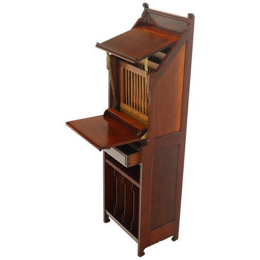 Mechanical Music Conductor Singer Stand Podium Storage Cabinet Solid Mahogany
