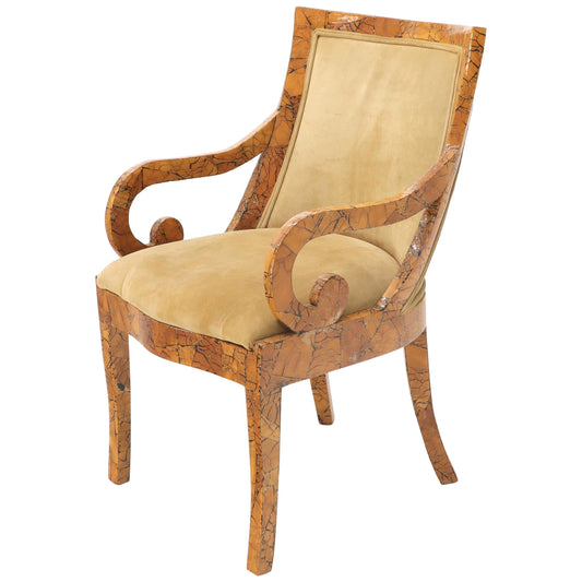 Shell Chips Finished Regency Style Chair