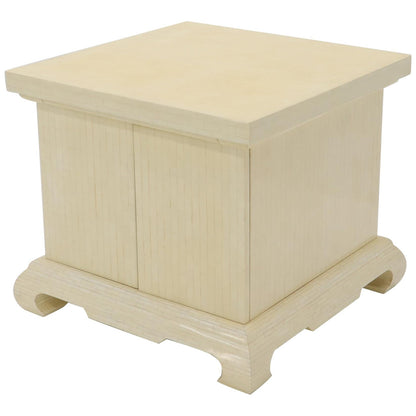EstablishedLines Large Oversize Tessellated Bone Accent Stand Cabinet Side End Table