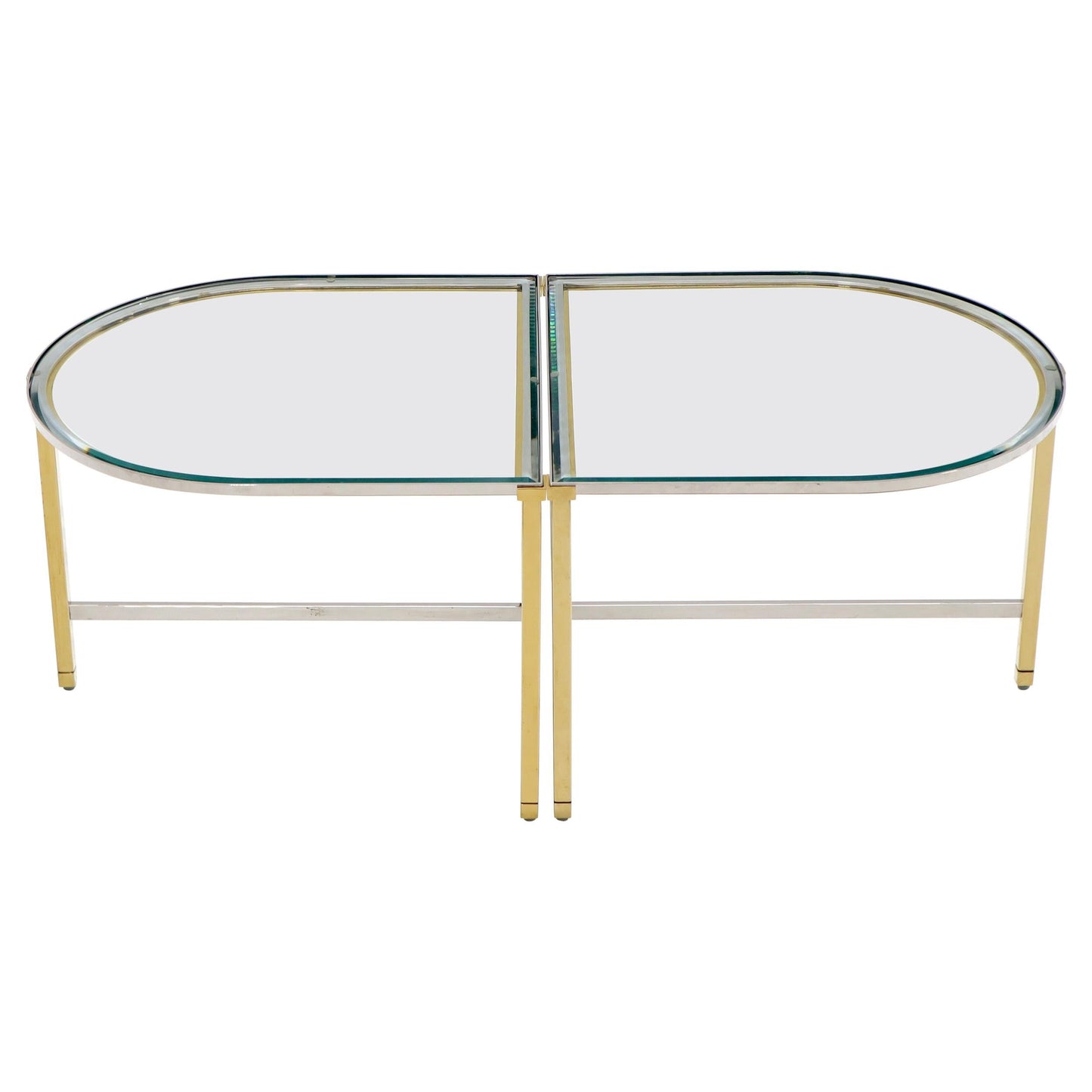 EstablishedLines Racetrack Oval Shape Two Pieces Coffee Table