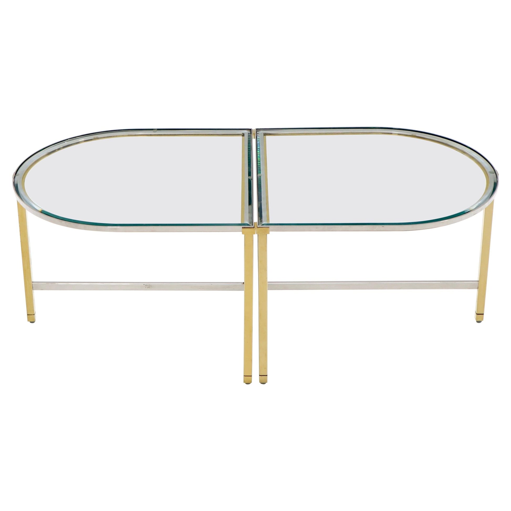 EstablishedLines Racetrack Oval Shape Two Pieces Coffee Table
