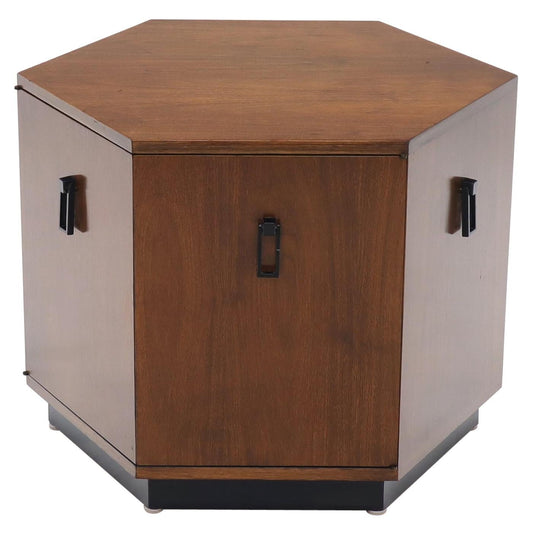 EstablishedLines Hexagon Shape Drop Pulls Cabinet End Table