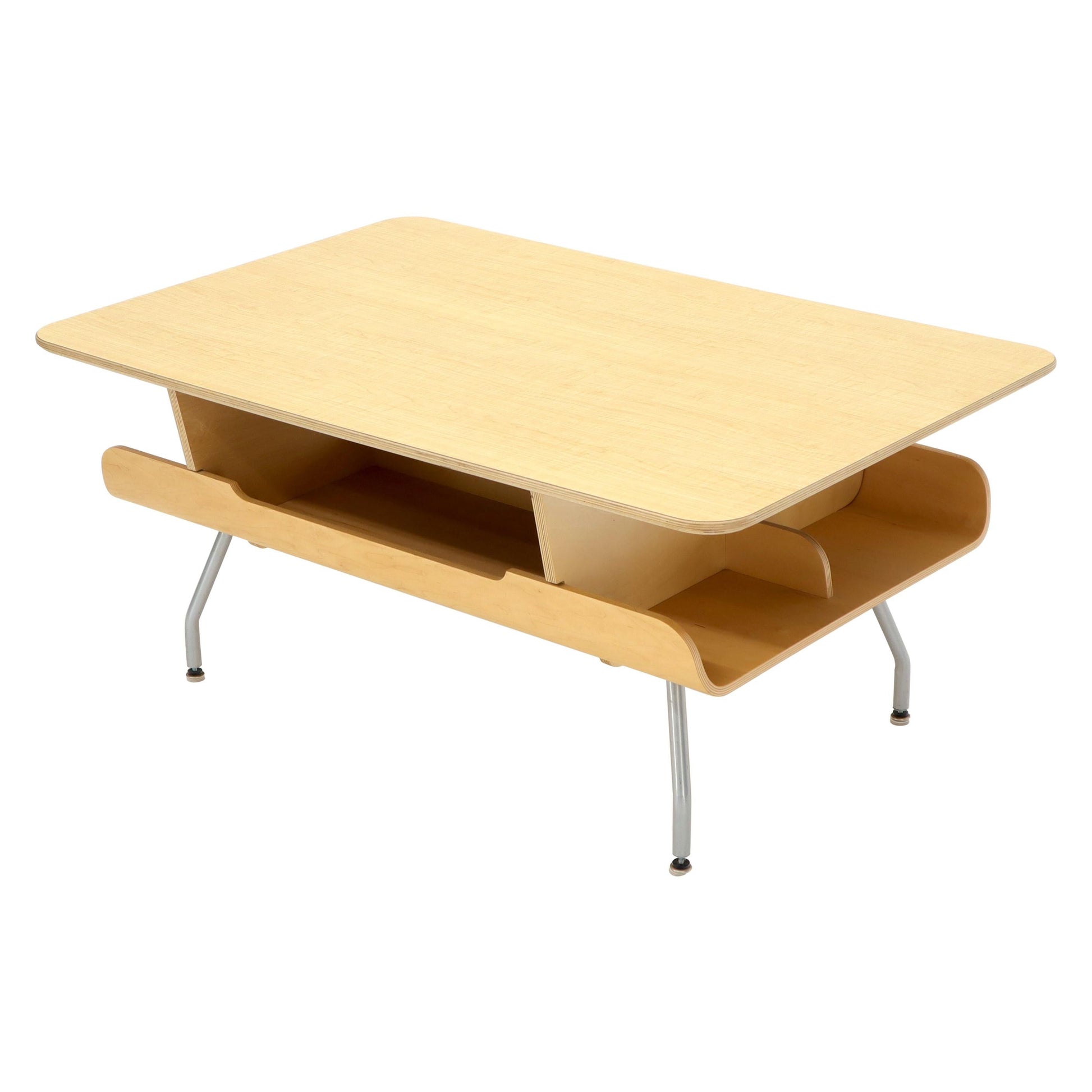 EstablishedLines Herman Miller Molded Plywood Magazine Rack Coffee Table